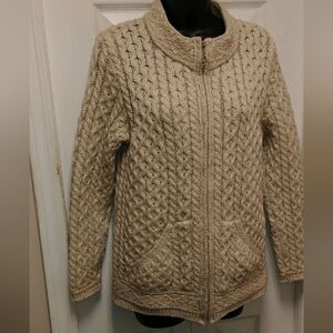 Aran Crafts 100% merino cardigan